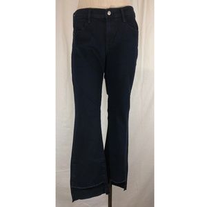 DKNY Cropped Stairstep Jeans Dark Indigo Wash
